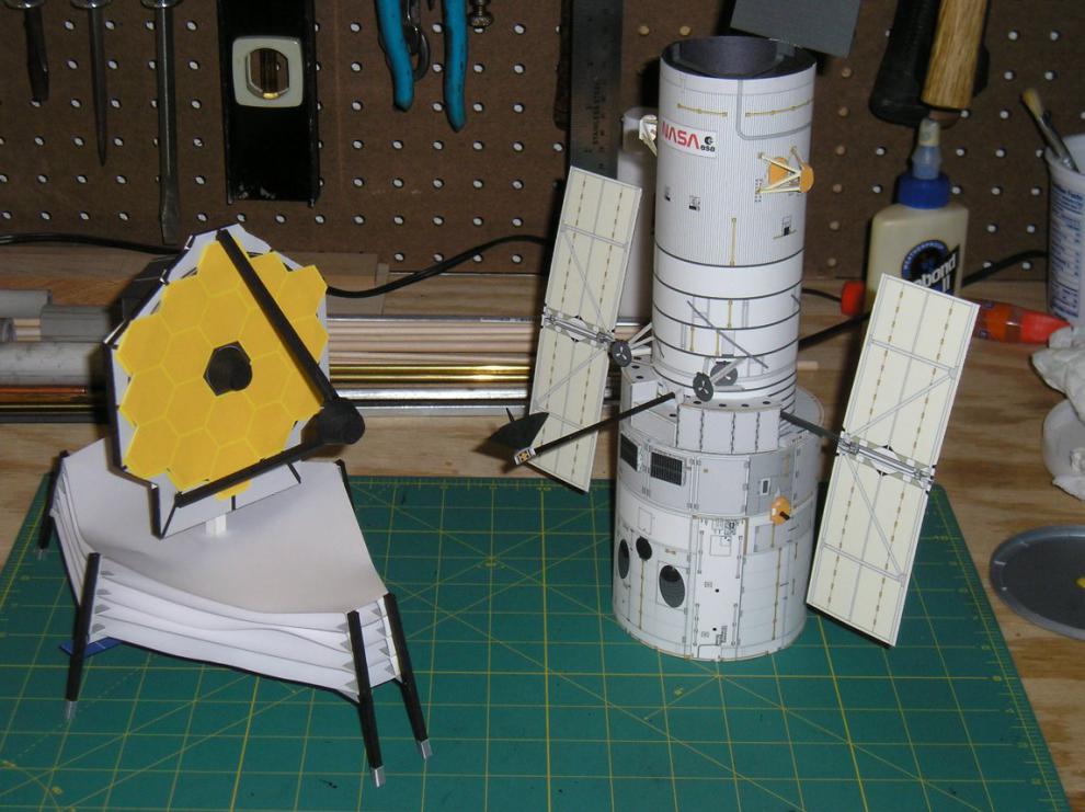 詹姆斯韦伯望远镜詹姆斯韦伯太空望远镜航天科技手工 学校作业 儿童