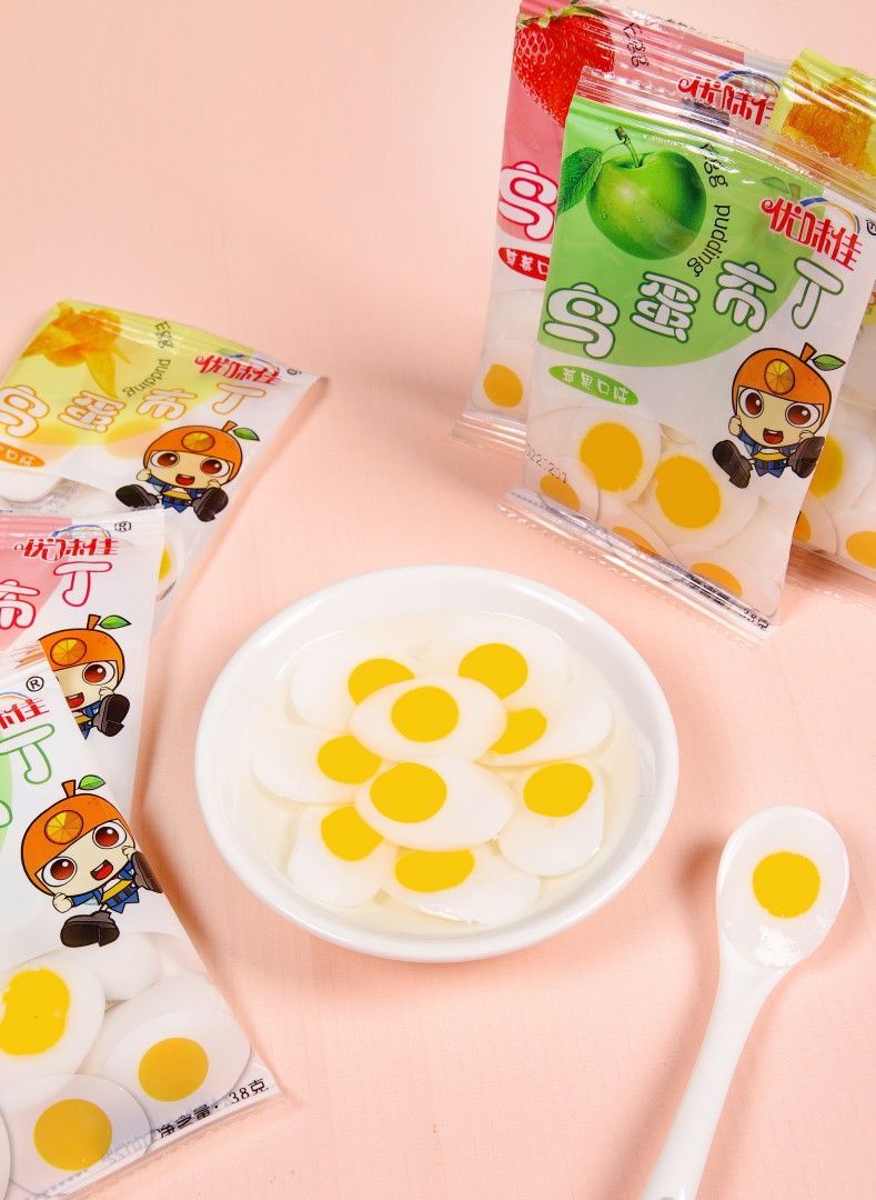 鸡蛋布丁果味果冻乳酸多口味休闲零食哄娃神器混合口味实发20包买10包