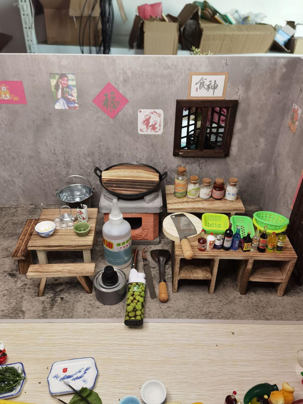 抖音迷你小厨房小小万迷你真煮厨房mini厨具全套真实做饭微缩儿童