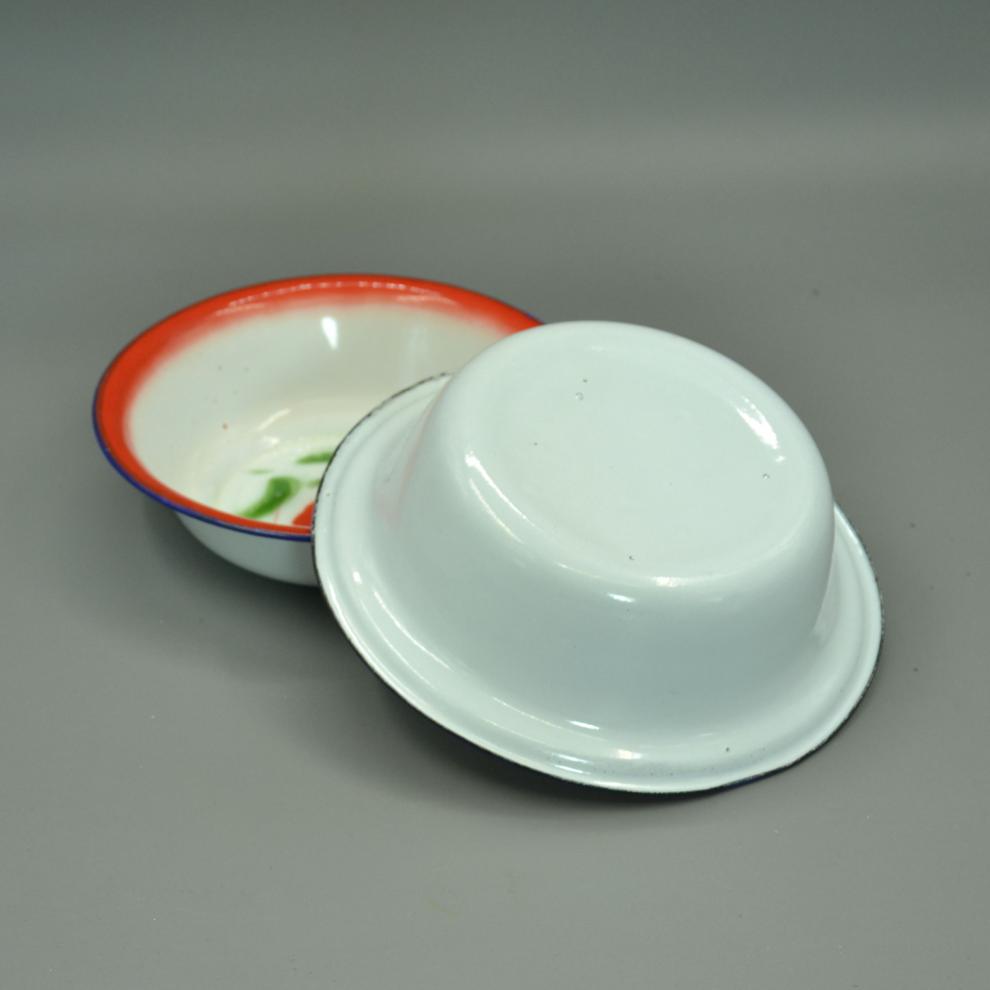 唐瓷汤盆加厚深型搪瓷碗怀旧搪瓷饭盆老式盆子汤碗汤盆1624cm多尺寸20