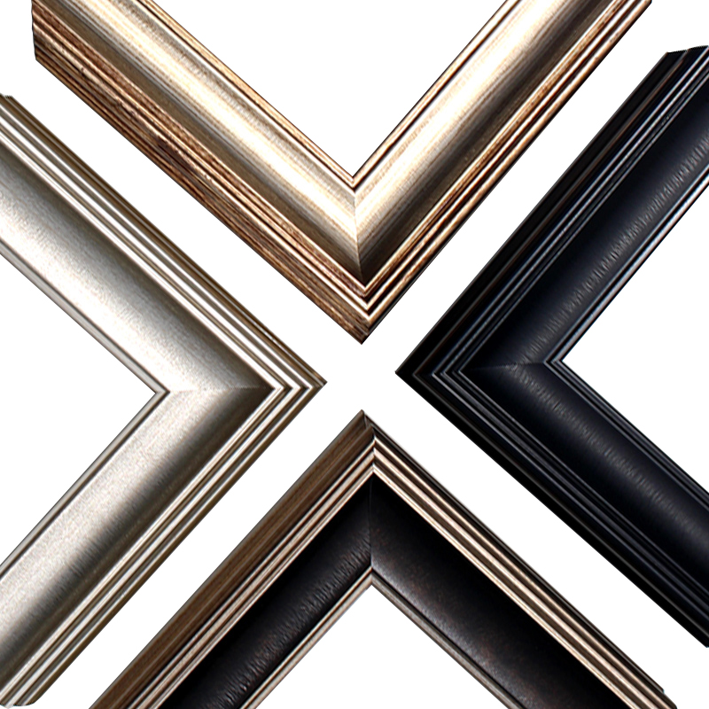 欧式画框线条相框条玻璃镜子边框十字绣装裱封边造型装饰材料自粘 黑