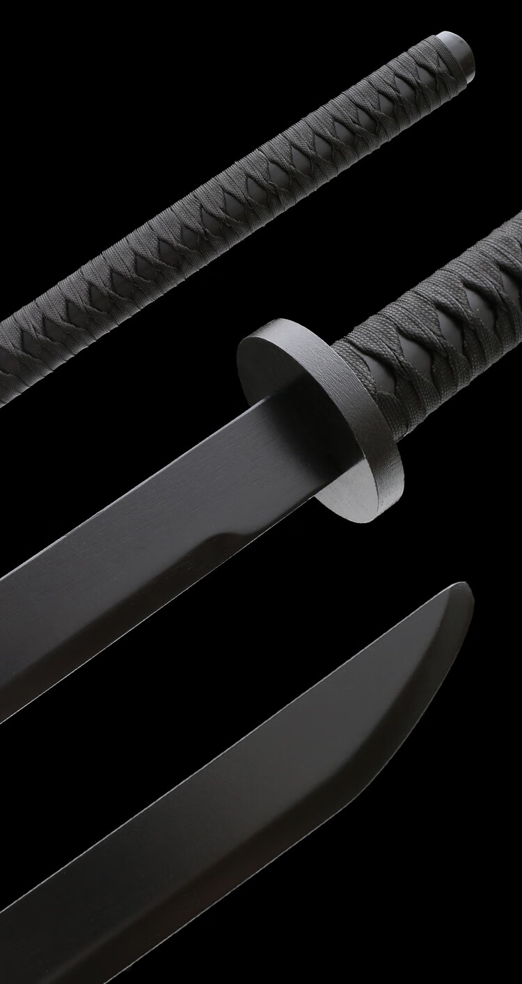 戚家刀竹木制中华一体戚家刀双手长刀训练冷刀剑未开刃 黑色 60°以上