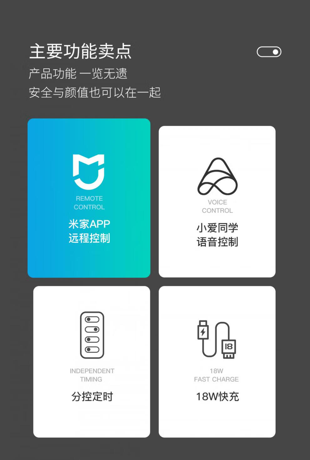 小米(mi)米家通用gosund电小酷智能排插wifi远程控制定时插座usb插板