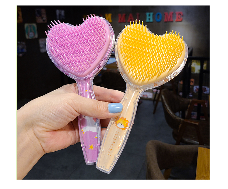 迪士尼(disney)品牌卡通儿童梳子可爱星星爱心女孩气囊梳宝宝公主气垫
