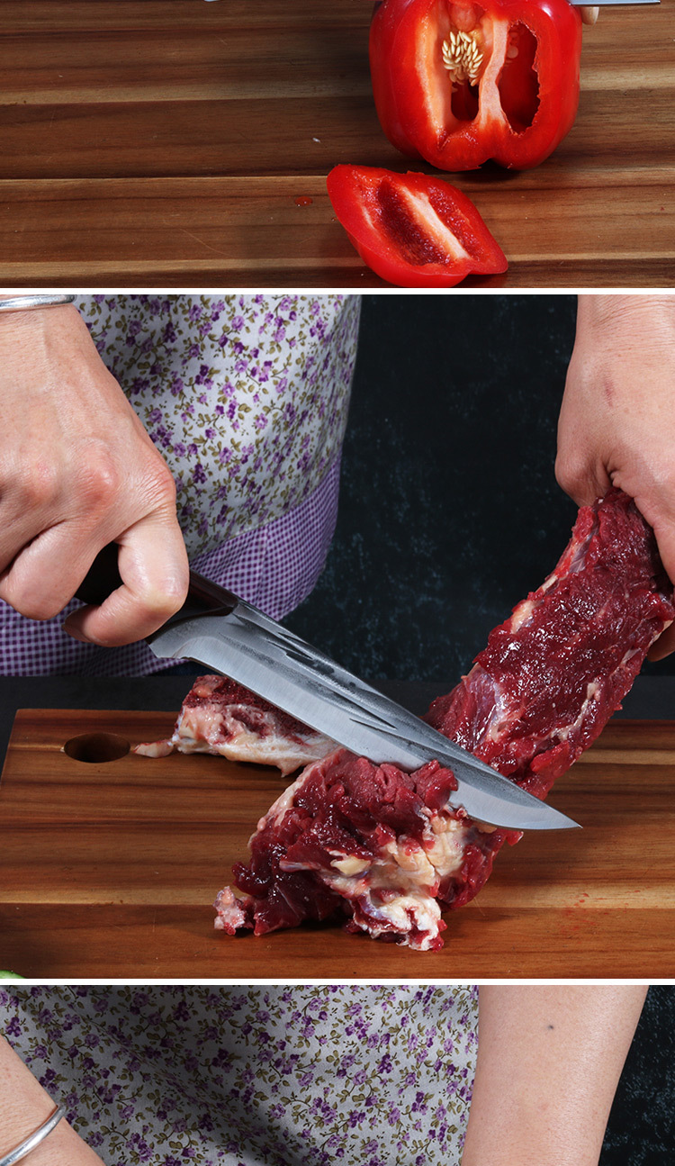 龙泉手工锻打剃骨刀屠宰杀猪羊放血尖刀肉摊分割刀肉联厂专用刀具杀鱼