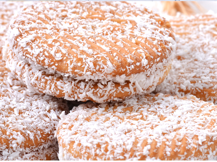 粗粮王饼干椰蓉夹心好吃的五谷杂粮烘培类点心糕点零食粗粮王10袋500g