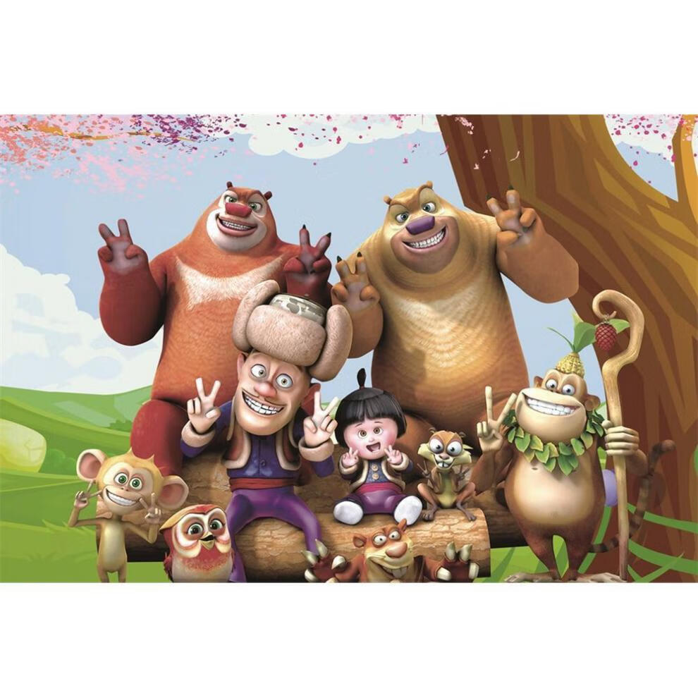 光头强拼图 熊大熊二拼图 熊出没熊大熊二儿童木质拼图1000片500片