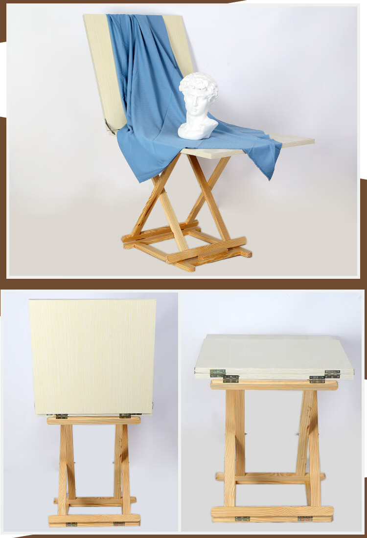 美术工作台写生静物台红榉木素描绘画台可折叠实木画画摆放台石膏像静