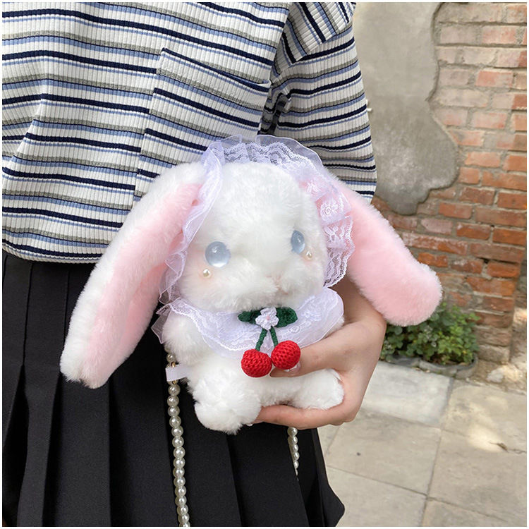 andu洛丽塔jk制服软妹小兔子斜挎包女 日系ins少女卡通玩偶萌毛绒包包