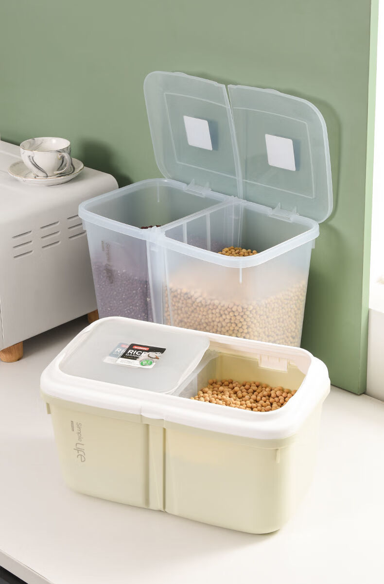 特百惠官方专卖商场同款 加厚米桶家用防虫防潮密封桶面粉储存罐装储