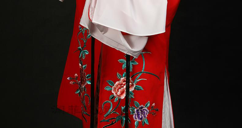 【高端品质】京剧女花旦青衣小姐戏服传统国粹戏装大叶牡丹青衣披戏剧