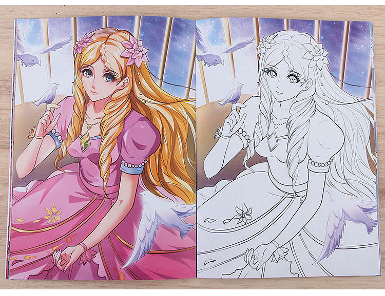 迪士尼disney叶罗丽涂色画画本女孩绘画册动漫冰公主涂鸦卡通儿童填色