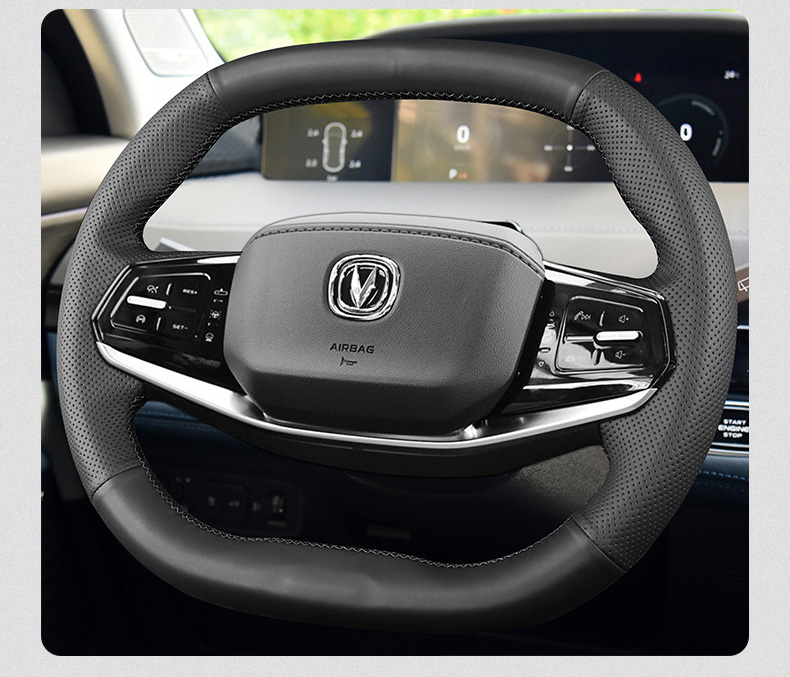 专用于2022款长安unik新款混动unik-idd手缝方向盘套idd新能源专用手