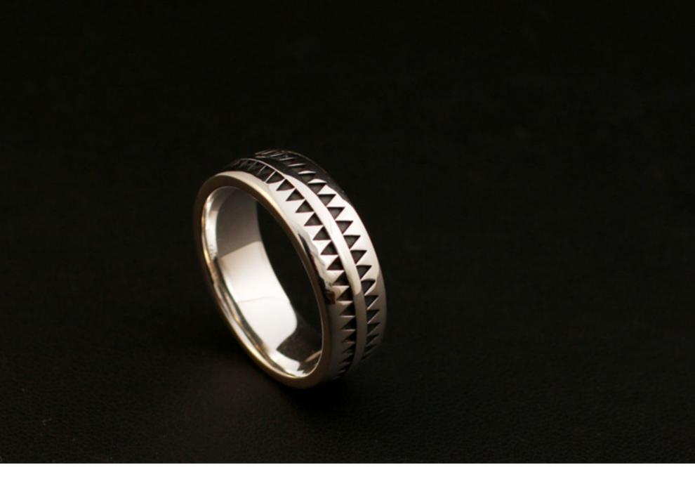 {klcopk珠宝 } 高桥盾 高桥吾郎 锯齿 戒指 指环 22#【图片 价格 品牌