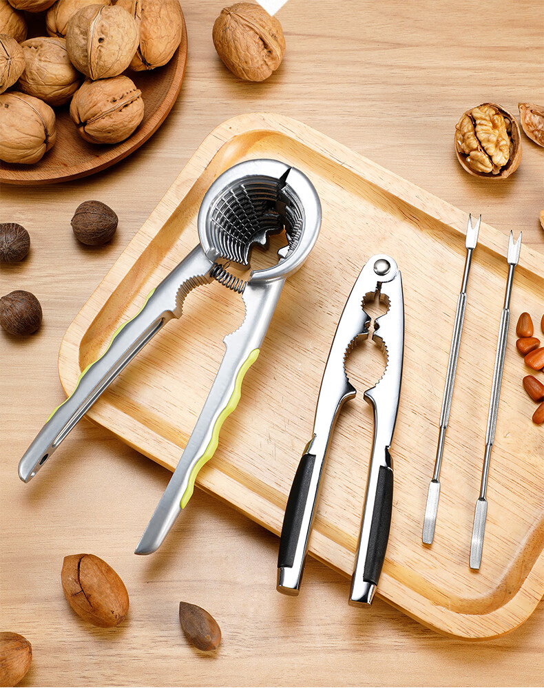 核桃夹子剥核厨房夹山核桃剥壳器工具家用神器多功能干果坚果钳子 锌