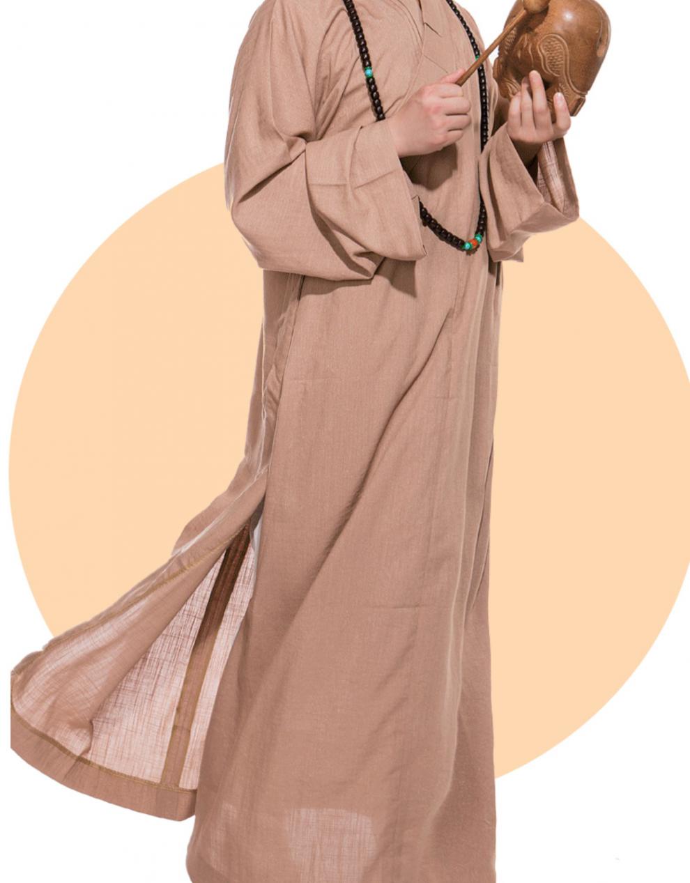 梵林僧服梵林僧服大褂男女春夏韩国麻长褂长袍长衫和尚服僧衣僧袍僧侣