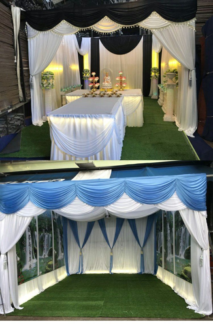 白事灵堂背景布丧事幕布黑白葬礼灵棚布幔装饰殡礼孝堂布置用品布