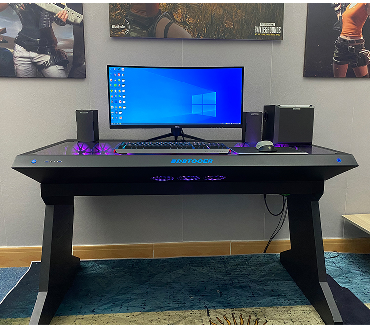 电脑机箱一体桌btooer分体水冷台式电脑机箱一体桌电竞主题高端炫酷