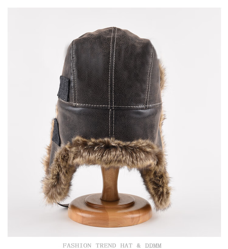 冬季狗皮帽子东北加厚皮男护耳防风寒雷锋帽毛复古雪地火车头帽大头围