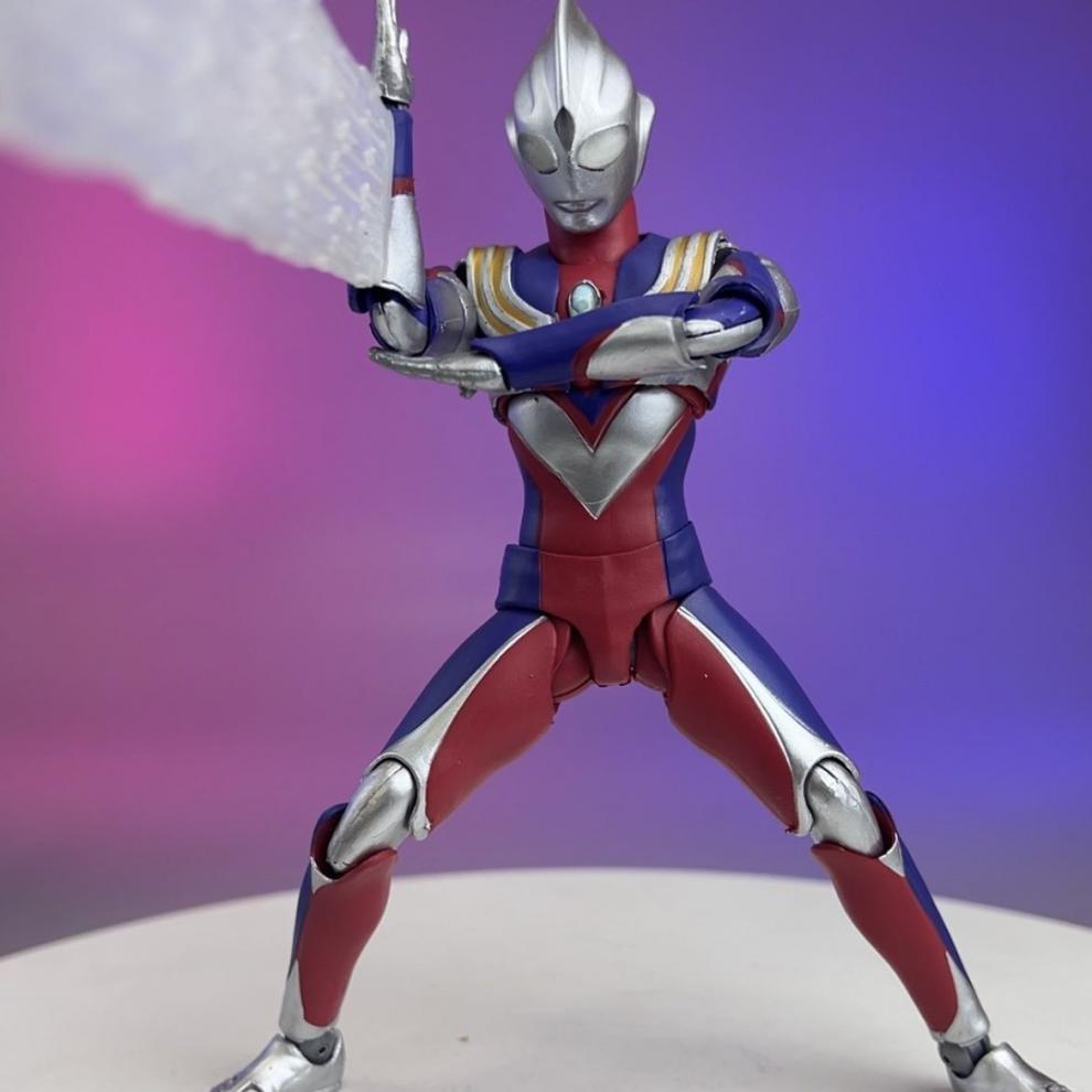 迪迦奥特曼真骨雕 复合型强力型空中型可动人偶ko版黑暗龙卷爆裂闪耀.