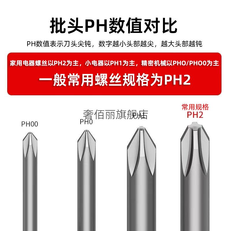 裕兴3c 800电动螺丝刀头精密十字起子头眼镜笔记本专用电批头 4×40