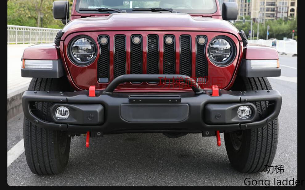 适用于07-22款牧马人十周年前杠10周年美规前后保险杠rr竞技杠jk改装