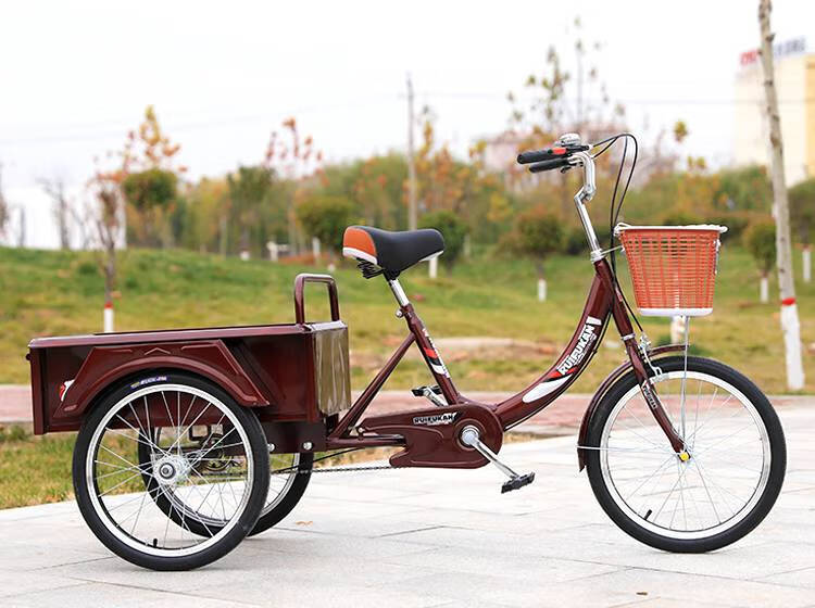 人力脚踏三轮车小型 老人脚踏小型成人代步脚蹬车买菜车老年人力自行