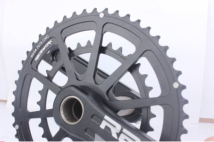 公路车牙盘组公路自行车一体中空双牙盘5034t曲柄170mm菊花盘禧玛诺