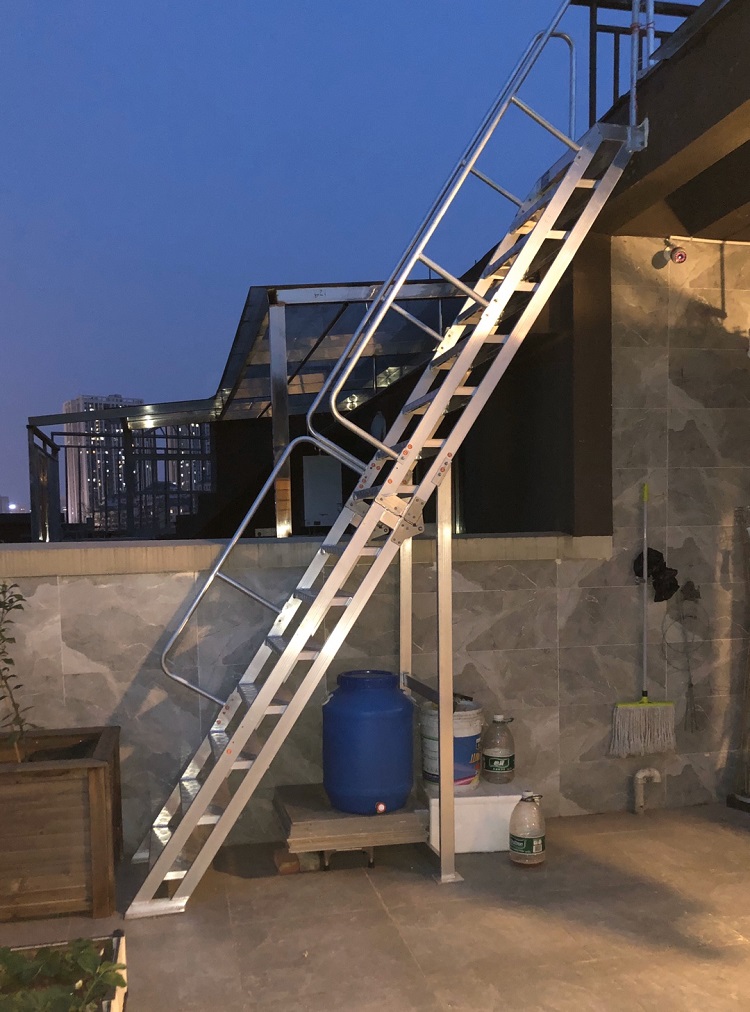 定制铝合金可折叠室外扶手阁楼梯消防安全爬梯上楼顶基坑登高梯子