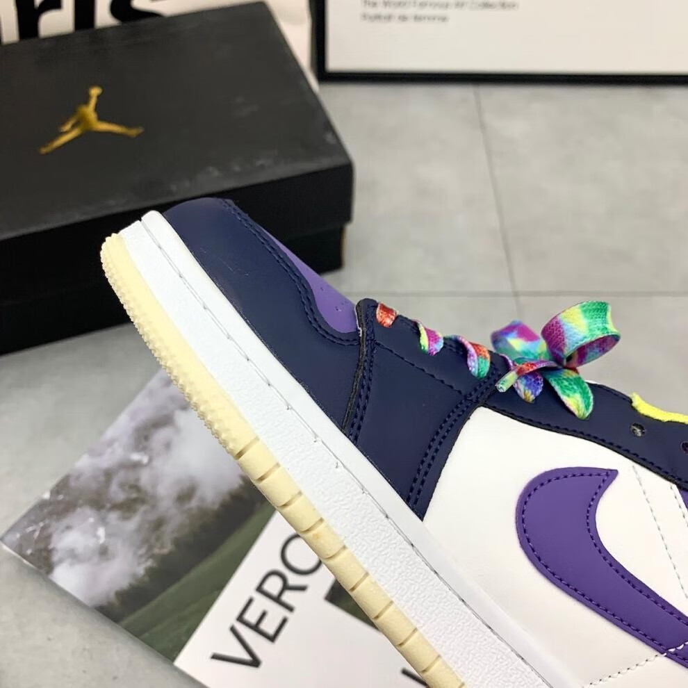 aj女鞋学生百搭黑低帮毛衣情侣小白鞋篮球鞋乔1 aj低帮满天星 (高品质