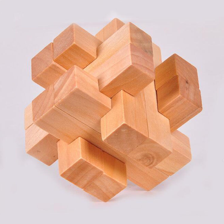 笼中取宝木质鲁班锁二十四锁十五通鲁班球大菠萝地球仪酒桶礼物儿童