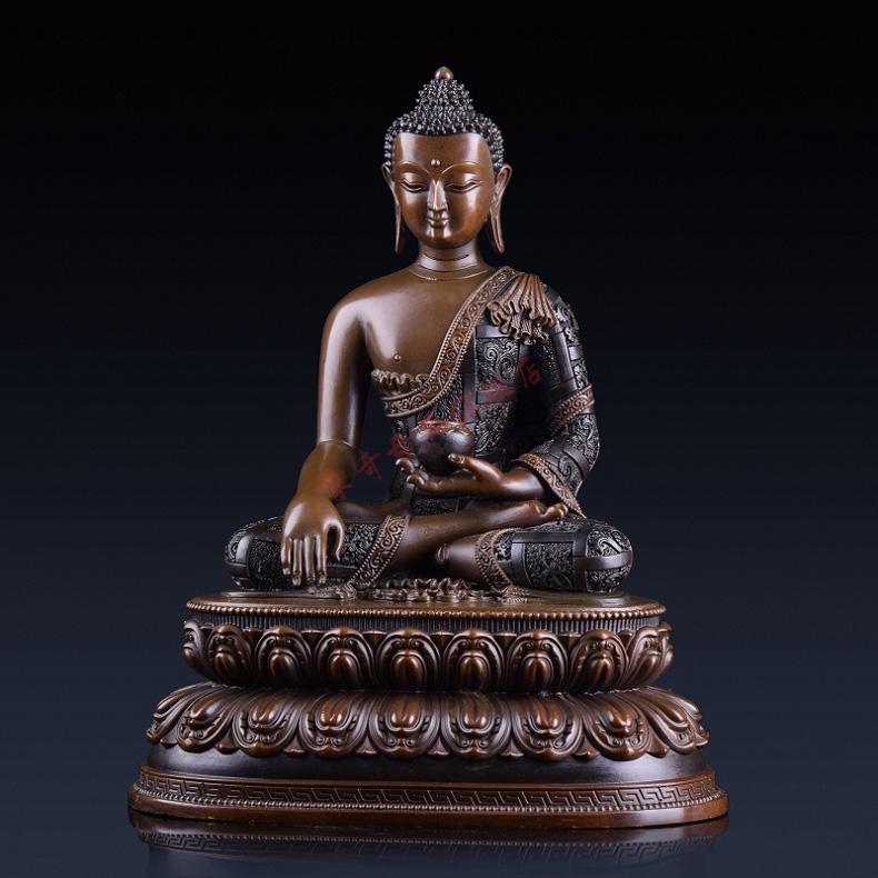 黄铜佛像摆件百纳源释迦牟尼佛像大号精致黄铜释迦摩尼佛像摆件如来佛