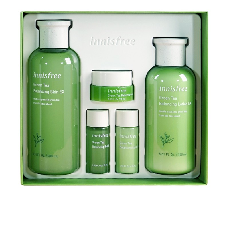 韩国悦诗风吟innisfree套装水乳套盒润肤补水滋润女士护肤品礼盒九重