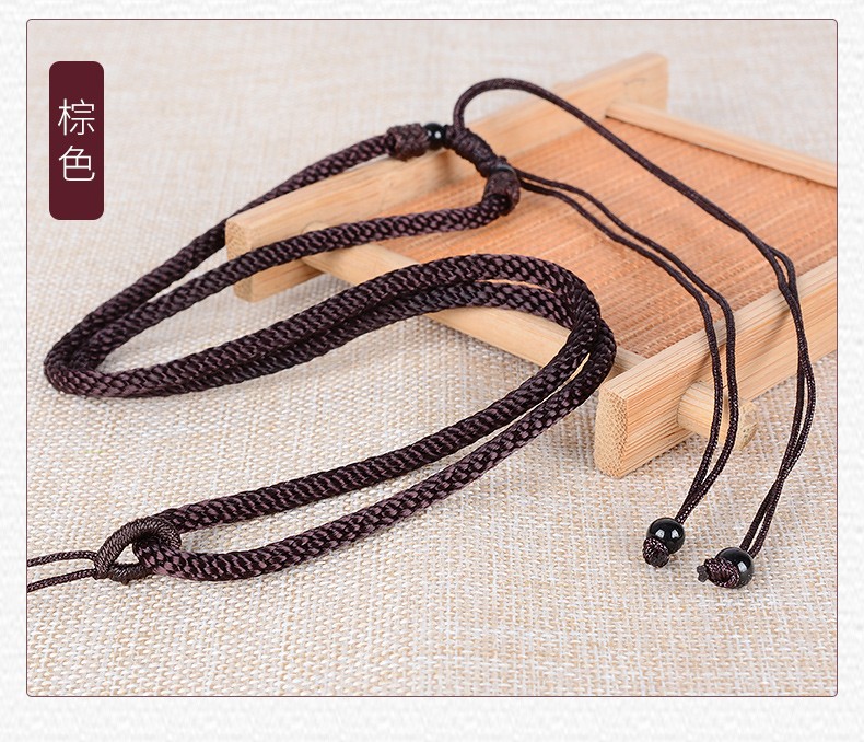 手工编织吊坠挂绳挂脖挂件项链绳挂坠绳子男女款天珠百搭挂绳红色一根