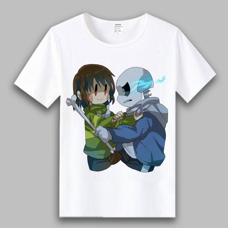传说之下动漫二次周边衣服sans游戏underle男女情侣短袖t恤的u108童装