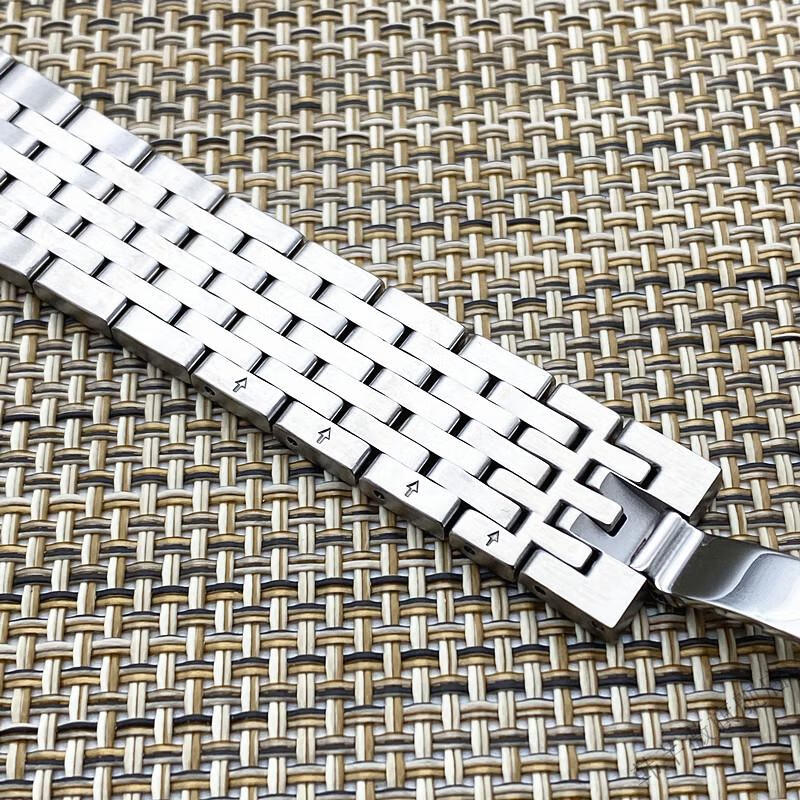 天梭表带钢带t41力洛克1853钢表链男士19mm全金色质保一年19mm