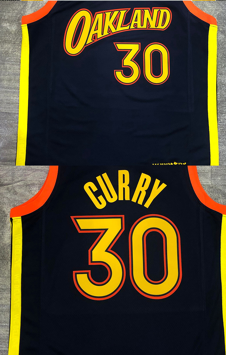 城市版球衣球裤套装75周年1汤普森男女定制篮球服 库里22新款黑色套装