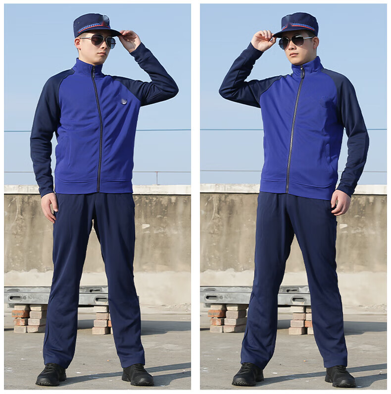 盾郎春秋消防体能服长袖套装火焰蓝体能服春季训练服运动服速干服