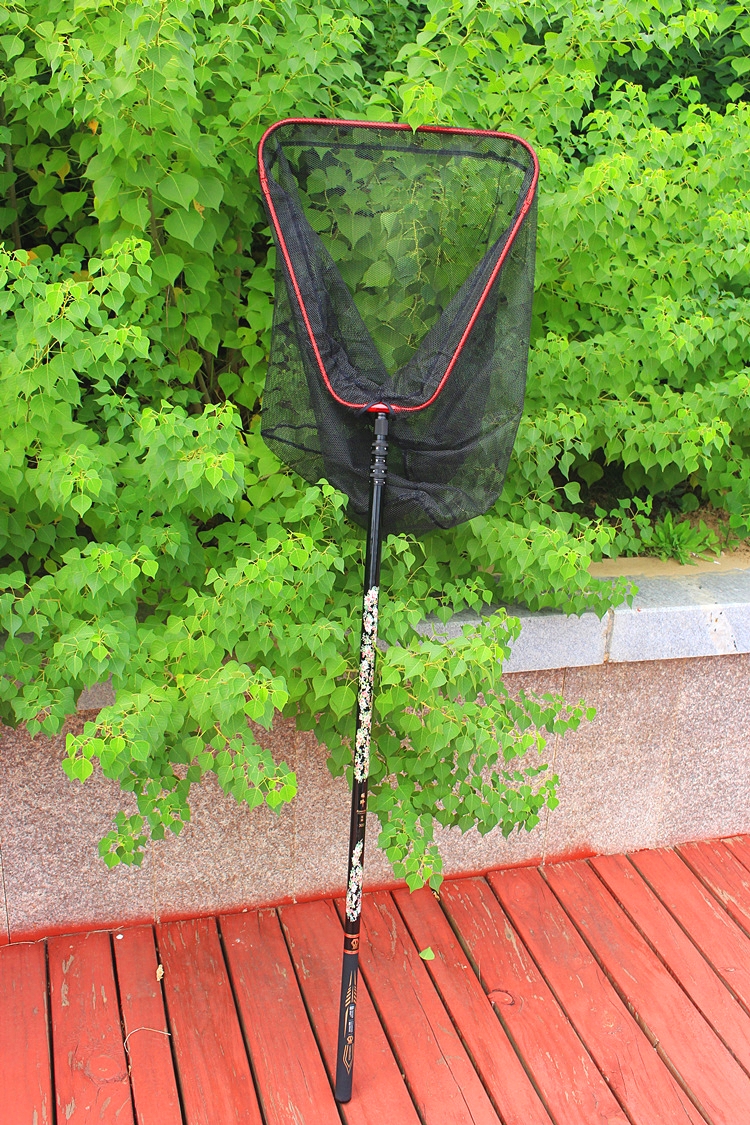 大物抄网杆碳素硬3米裸竿鲟鱼抄网竿筏钓操网4米巨物捞鱼网套装3米抄