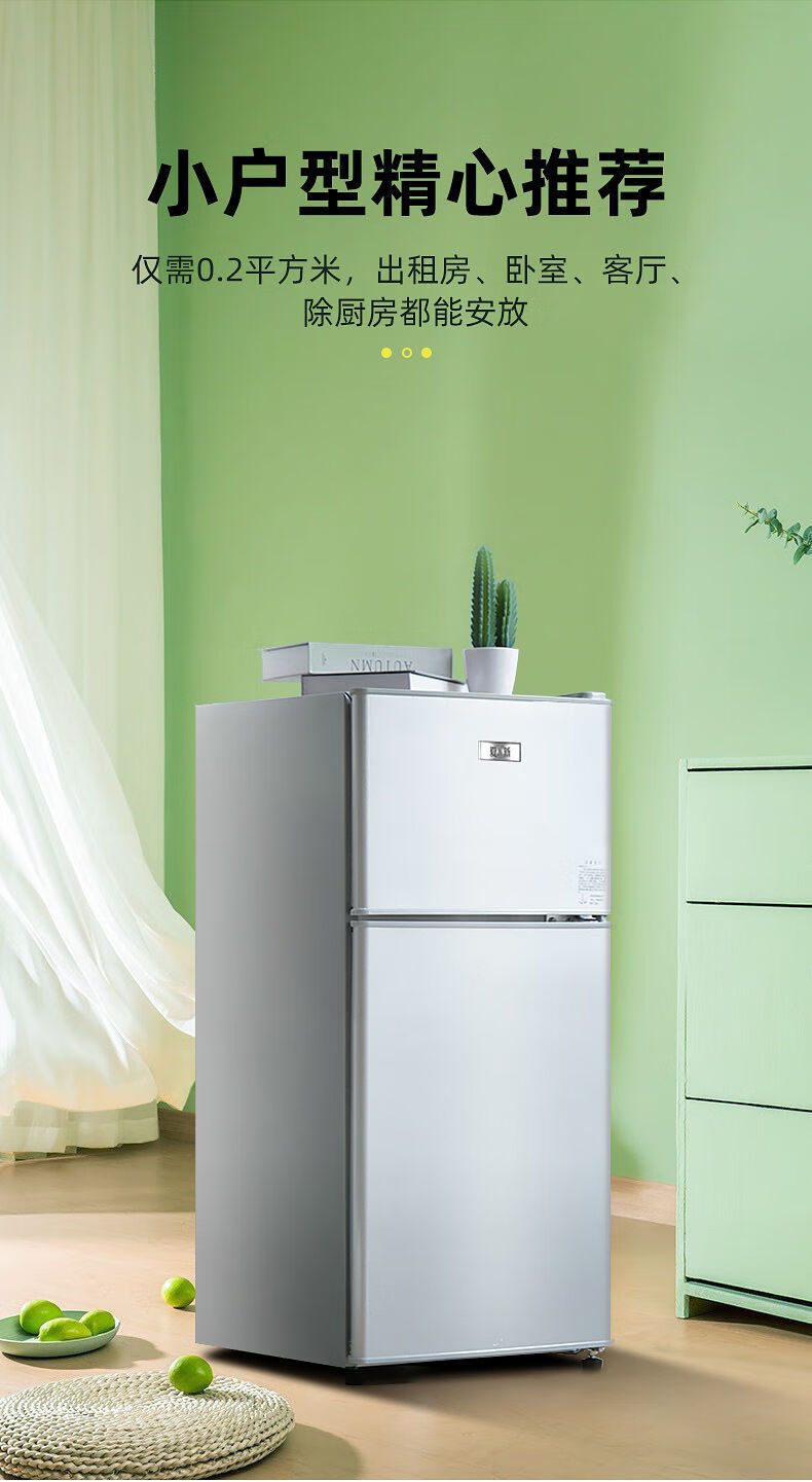 夏新冰箱家用双门二人迷你小冰箱单人冷藏冷冻宿舍租房节能大容量sa