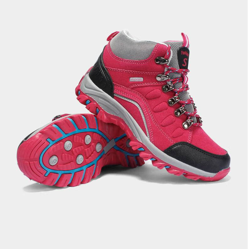 雪山登山鞋 冬季高腰高帮新疆西藏雪山防水防滑倒登山旅游鞋男女情侣