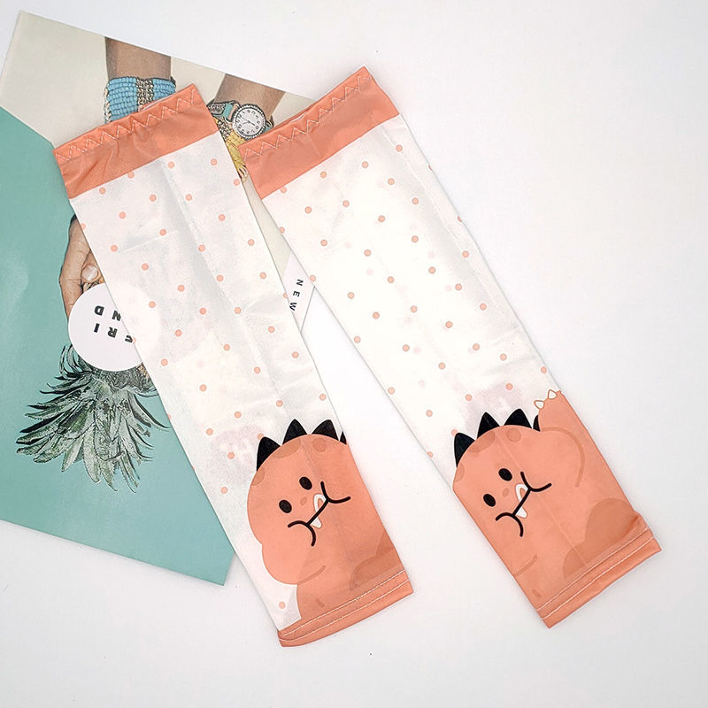 儿童冰袖防晒夏季潮流护袖卡通风310岁可爱套袖防猫咪紫色1双