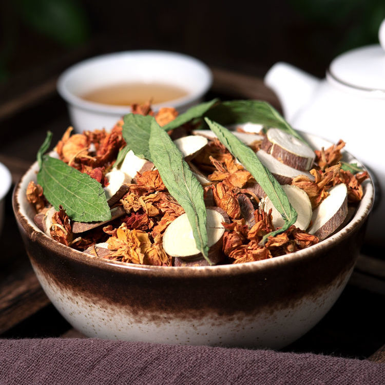 北京同仁堂原料金龙茶 清心肺润茶 凉茶 解暑润喉 茶 内廷上用 (共3斤