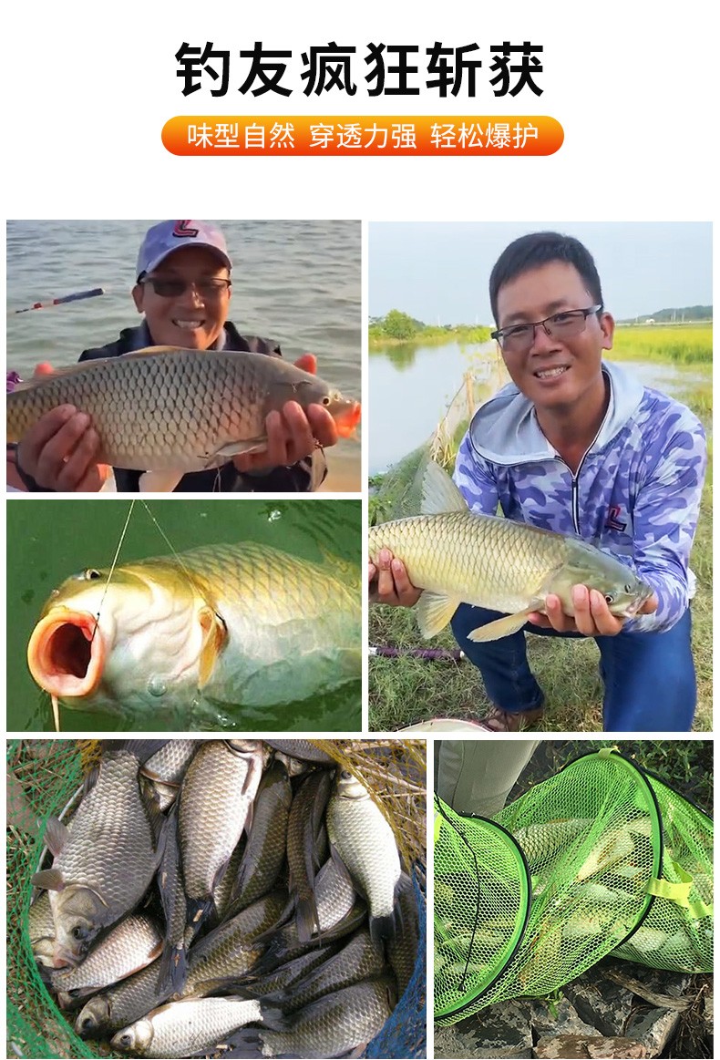 【垂钓新升级】谷子大师鱼饵刘志强窝大物翻板钩方块饵谷麦糠饼钓鲫鲤