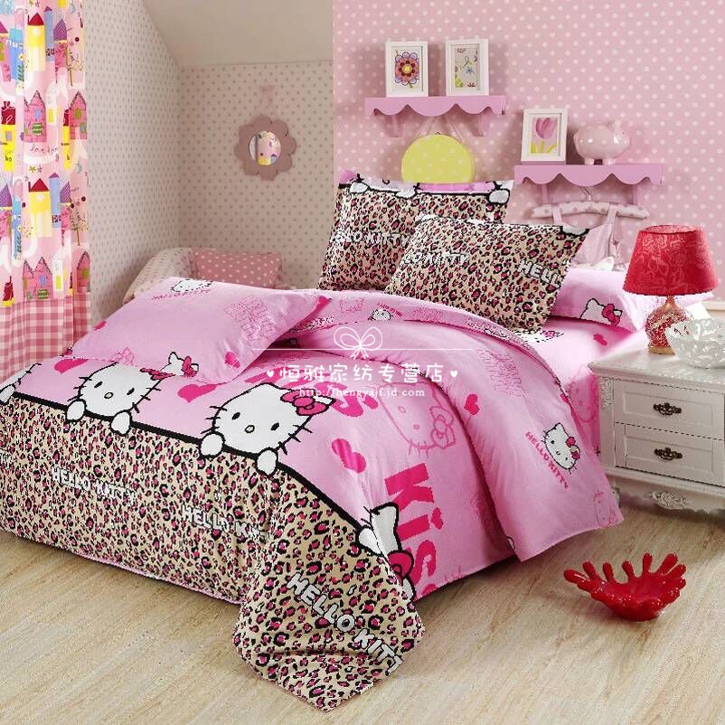 全棉kitty枕套 纯棉卡通凯蒂猫单件1.