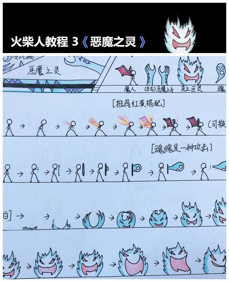 火柴人手翻书动画火柴人格斗手翻书翻纸画空白连环画纸手翻画火柴人