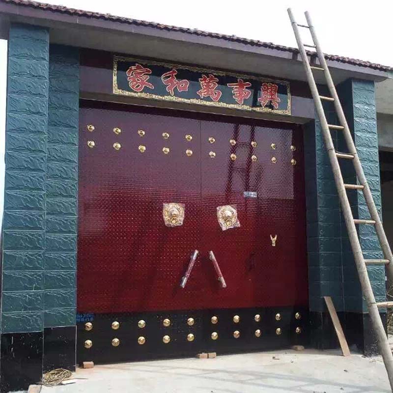 大门拉手木门大铁门把手不锈钢加长手柄扶手农村老式仿古大门配件红色