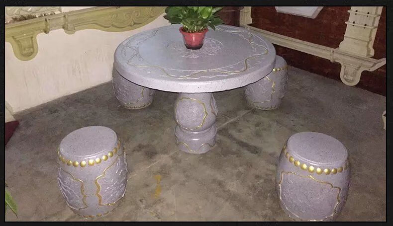 水泥桌子模具园林景观仿大理石桌凳模具仿古庭院圆形石桌磨具中式 一
