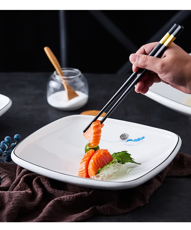 网红盘子凉菜个性不规则酒店专用造型创意家用商用冷菜碟四方菜盘 8