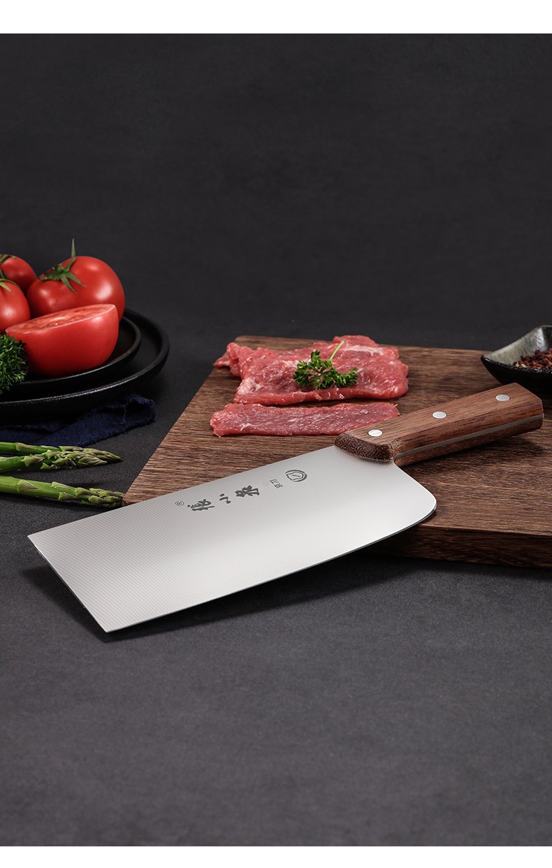 张小泉免磨菜刀家用厨房厨师切菜斩不锈钢刀具可斩可切两用 铭利系列